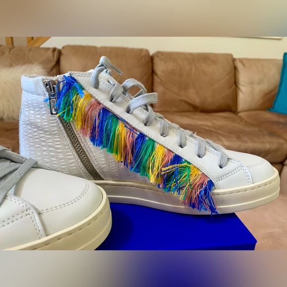 P448 Skate High Top Lisa Rainbow Sneakers - Picture 10 of 13